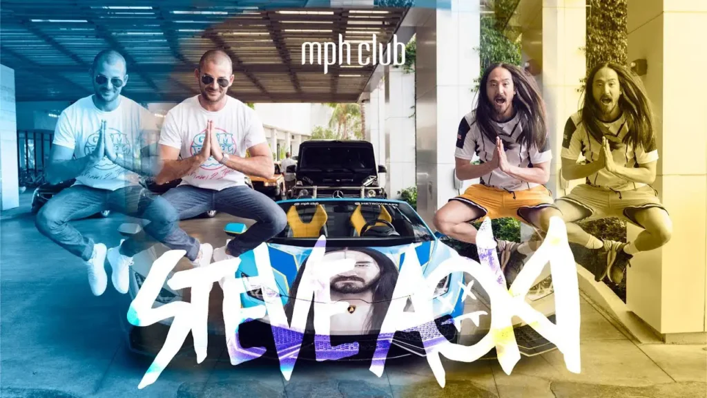 Liram Sustiel and Steve Aoki custom wrapped Lamborghini Huracan Spyder rental - mph club thumbnail