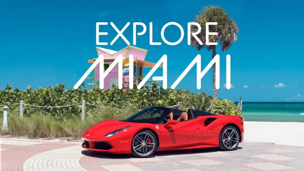Red Ferrari 488 Spider rental in south beach thumbnail cover mph club