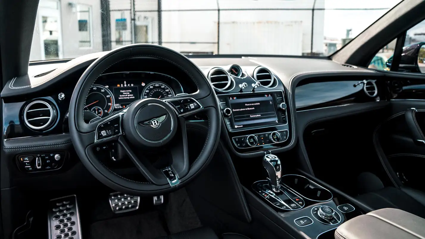 bentley bentayga rental interior luxury car mph club