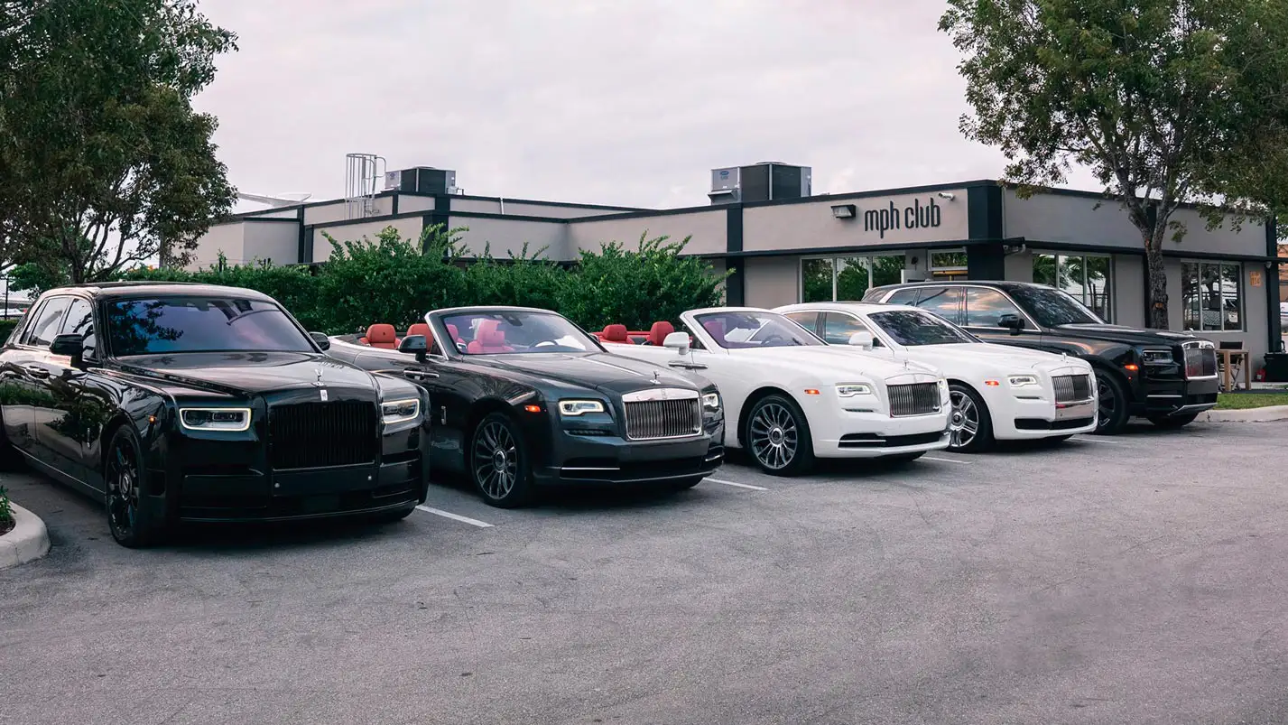rolls royce rental lineup mph club blog