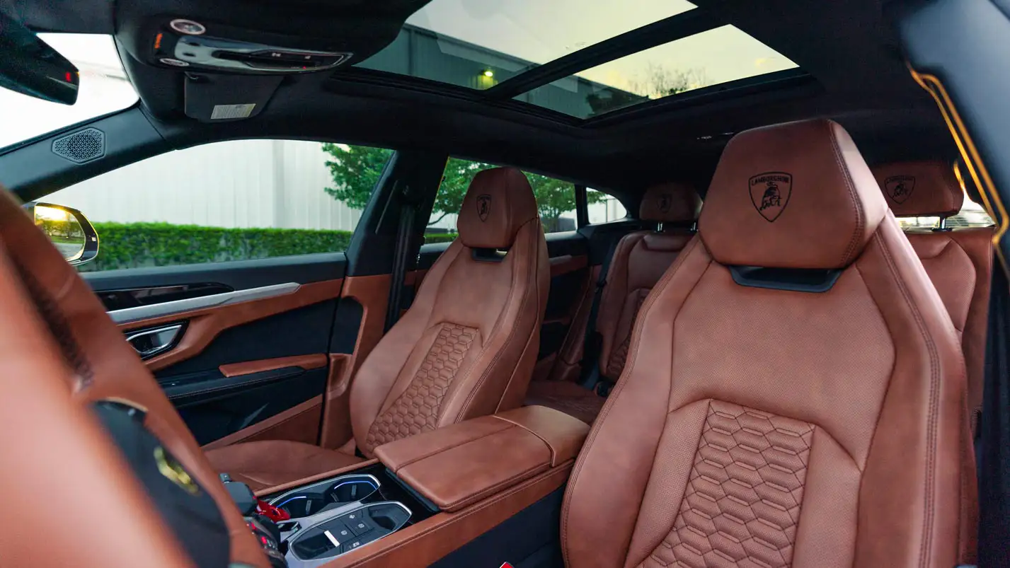 luxury suv rental lamborghini urus interior mph club