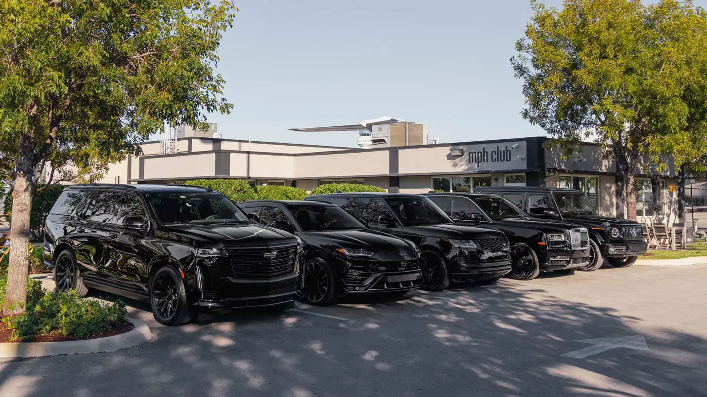 luxury suv rental lineup2 mph club