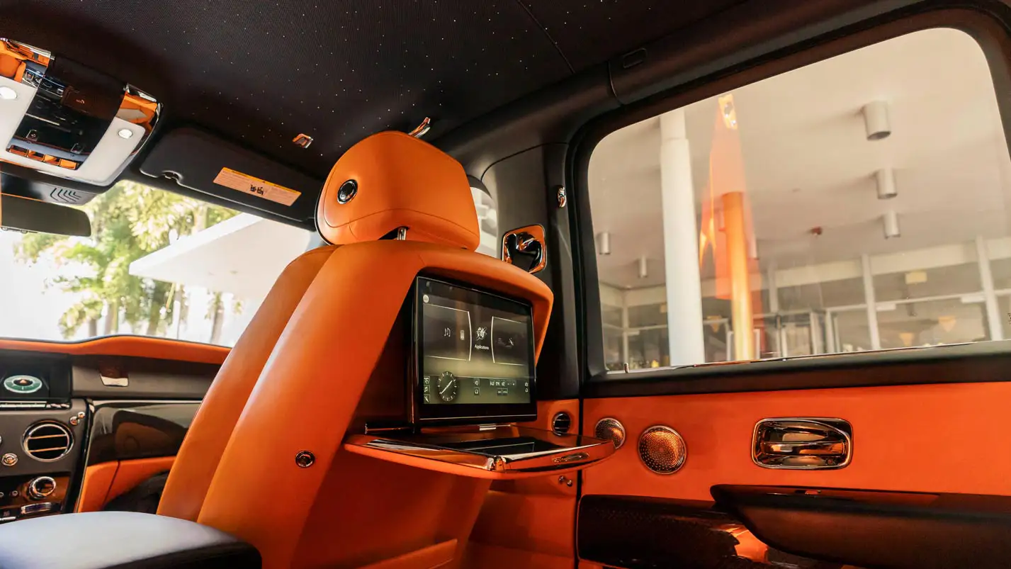 luxury suv rental rolls royce cullinan interior mph club