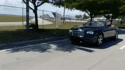 Blue Rolls Royce Dawn rental mph club