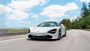 white mclaren 720s rental roller mph club