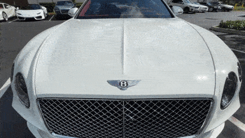 White on red Bentley GT rental Monaco mph club