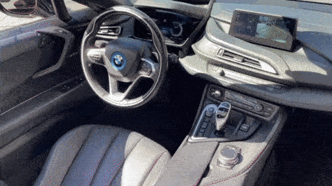 Grey on black BMW I8 rental gif - mph club