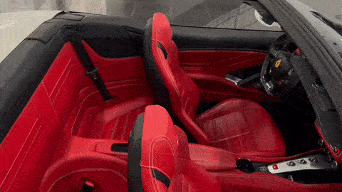 White on red Ferrari California T rental gif - mph club