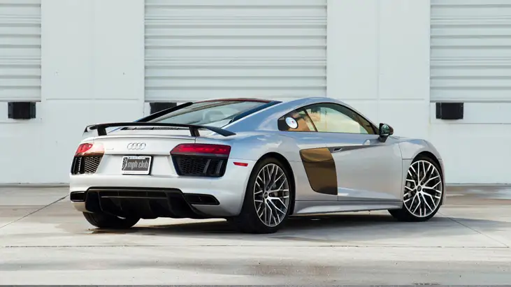 Audi R8 rental rear view - mph club