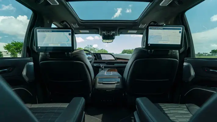 Cadillac Escalade ESV Sport Platinum rental interior view 2 mph club