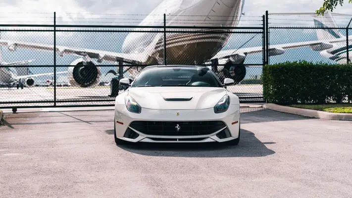 Ferrari F12 rental front view mph club