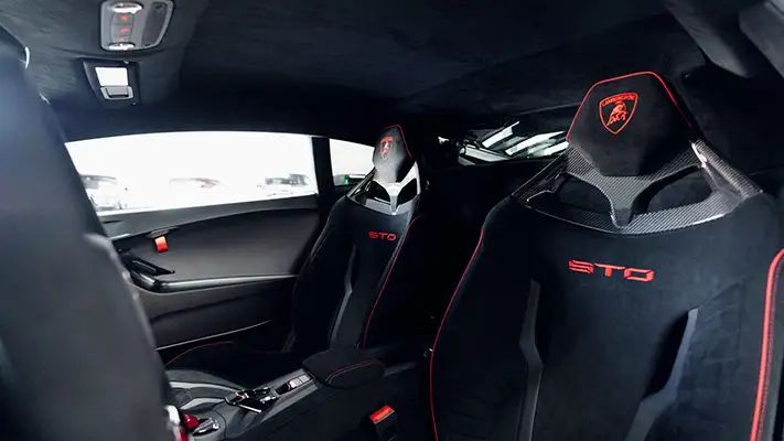 Lamborghini Huracan STO rental Monaco interior view mph club