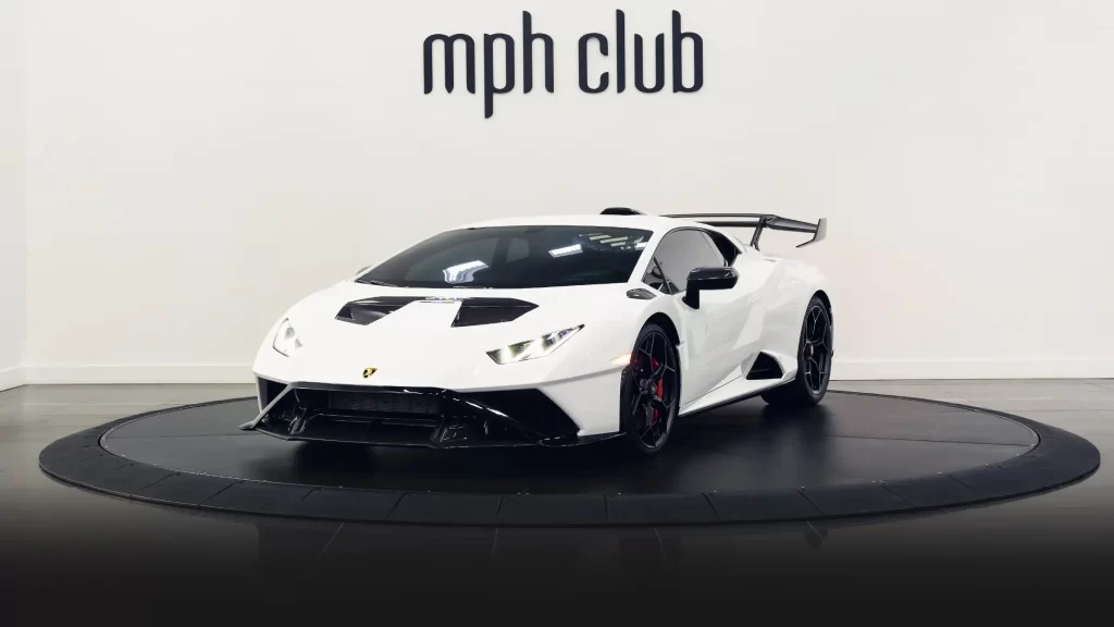 Lamborghini Huracan STO rental Monaco profile view mph club