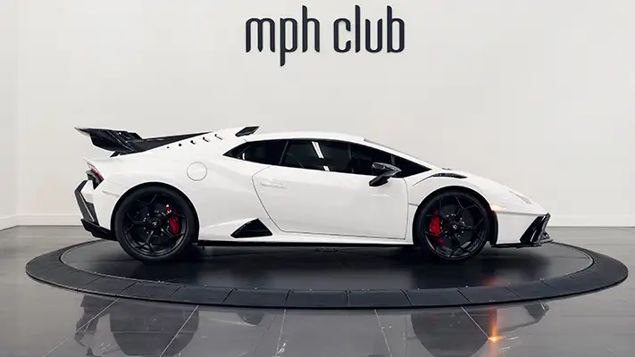 Lamborghini Huracan STO rental Monaco side view mph club