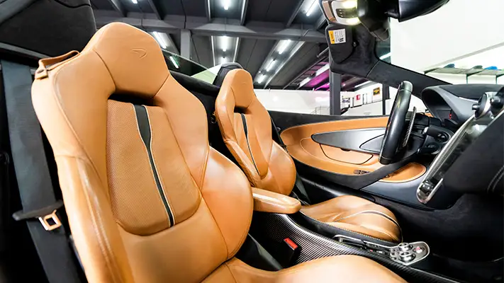 McLaren 570s Spider rental Monaco interior view mph club