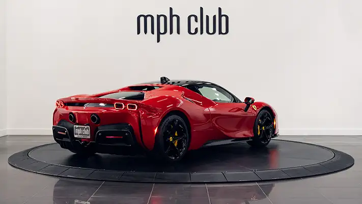 Ferrari SF90 Stradale rental rear view mph club
