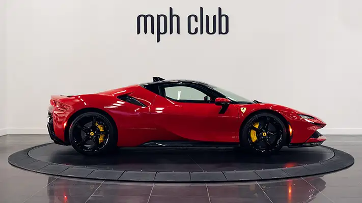 Ferrari SF90 Stradale rental side view mph club