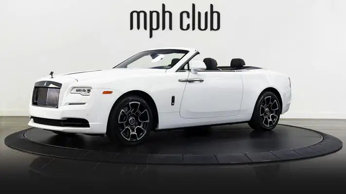 Rolls Royce Dawn Black Badge rental profile view mph club rszd