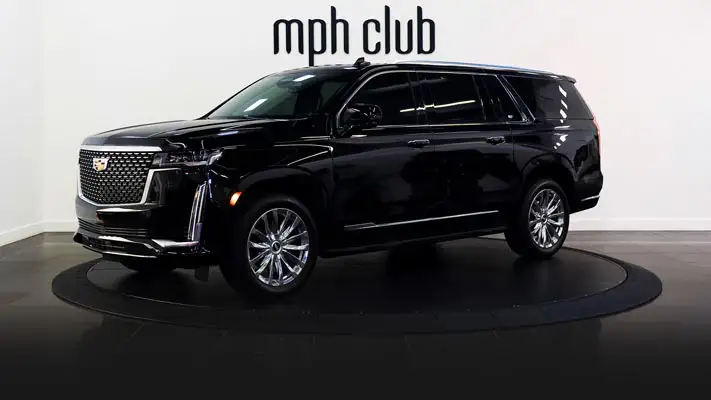 Cadillac Escalade ESV rental profile view turntable rszd mph club