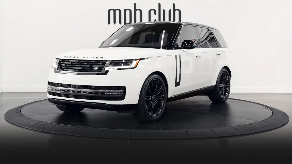 White Range Rover rental Monaco profile view mph club