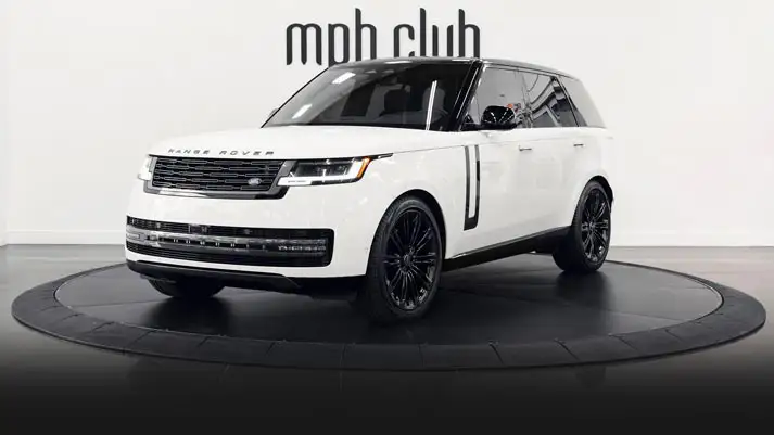 White Range Rover rental Monaco profile view rszd mph club