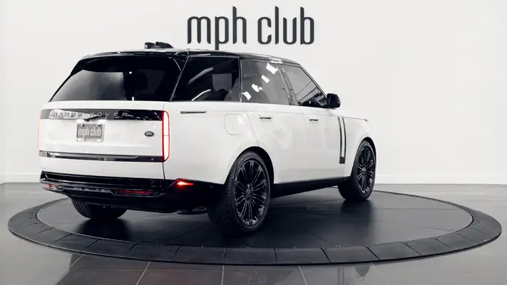 White Range Rover rental Monaco rear view mph club