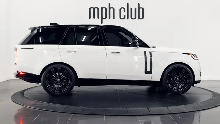 White Range Rover rental Monaco side view mph club