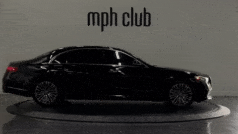 Black Mercedes Benz S Class 580 rental mph club turntable
