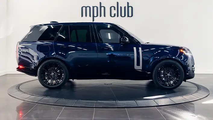 Blue Range Rover rental Monaco side view mph club