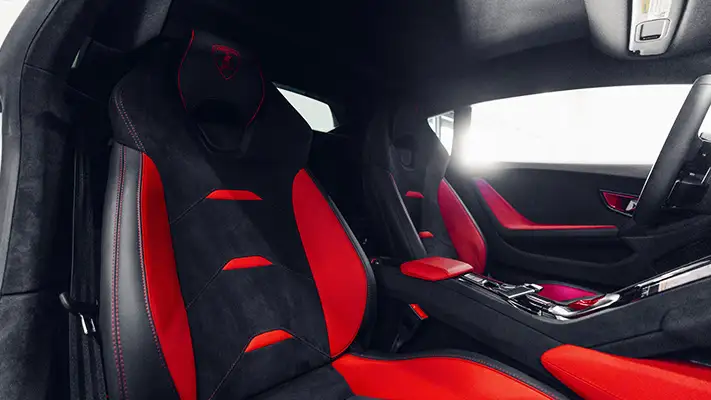 White Lamborghini Huracan Tecnica rental Monaco interior view - mph club